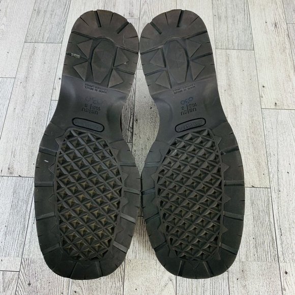 Aerosoles Mule Loafer Size 10 Brown Leather Retro Slip On Shoe Square Toe Chunky - Picture 8 of 13